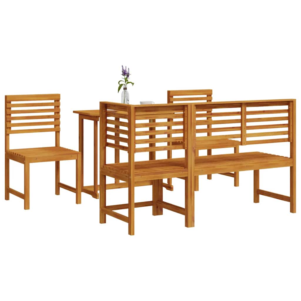 5-teiliges Garten-Esszimmer-Set – Aus solidem Akazienholz